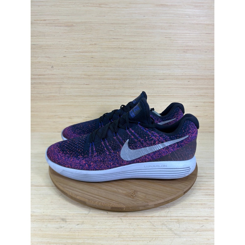 Nike LunarEpic Low Flyknit 2 Mens Size 13 Running Shoes Blue Crimson 863779-015